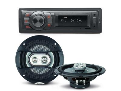CALIBER Pack sono voiture Auto Radio NewOne AR270 80 Watts  + 2 haut parleurs 16,5cm 120W
