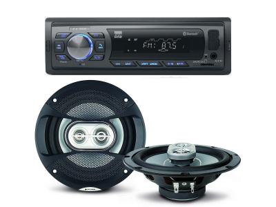 Pack sono voiture Auto Radio NewOne AR375BT 120 Watts + 2 haut parleurs 16,5cm 120W