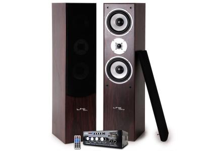 Enceintes Acoustiques - LTC - L766-WA - Acajou/Noisetier - 2x500W - USB/Bluetooth/SD/FM