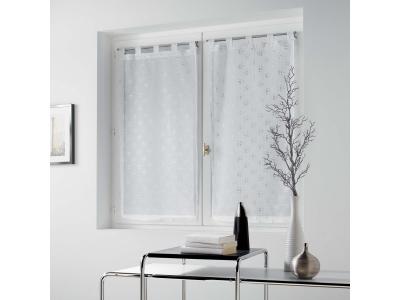 Paire de Voilages ""Damina"" 60x90cm Blanc