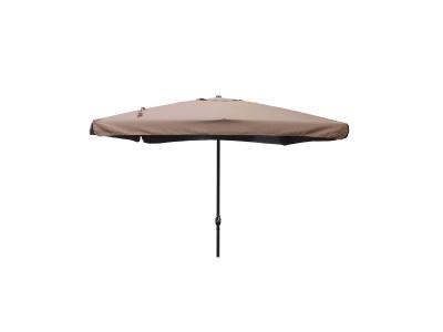 CONCEPT USINE Palerme - parasol droit carr&eacute; 2,95 x 2,95 m chocolat