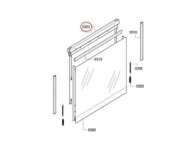 NEFF Palier De Porte Repere 0322 Pour Four  - 00791370