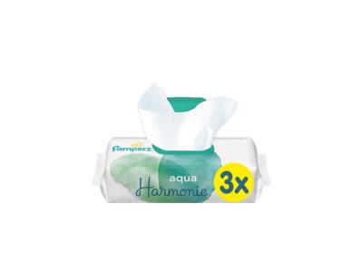 PAMPERS  Lingettes Harmonie Aqua Lot de 3 x 48 unit&eacute;s