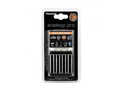 PANASONIC ENELOOP - Chargeur rapide et intelligent 2h + 4 piles LR6 2500 mAh