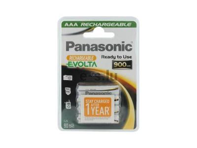 PANASONIC  4 Piles Rechargeables AAA / HR03 900mAh 