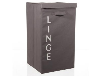FIVE SIMPLY SMART  - Panier &agrave; linge Imprim&eacute; - Taupe