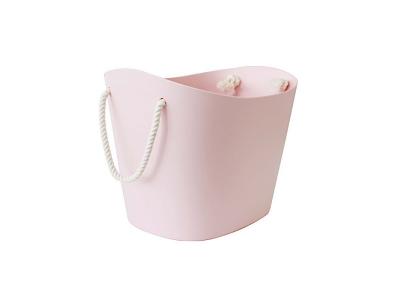 HACHIMAN Panier balcolore - l 27 &times; l 40 &times; h 31 cm - rose