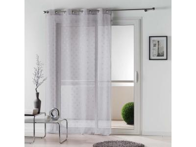 Panneau a oeillets 140 x 240 cm voile sable applique damina Gris
