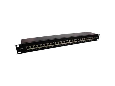 GENERIQUE Panneau de brassage inline&reg; 19 ""cat.6a 24 ports 1u noir ral 9005