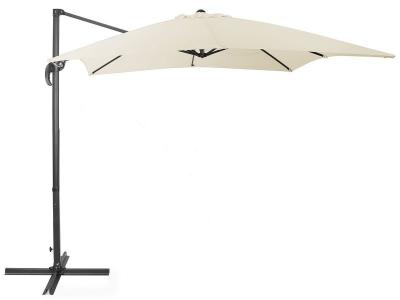 BELIANI Parasol de jardin beige clair carr&eacute; 250 x 250 cm monza 86891