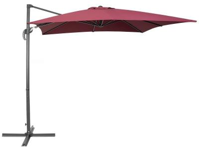 BELIANI Parasol de jardin carr&eacute; 250 x 250 cm bordeaux monza 86892