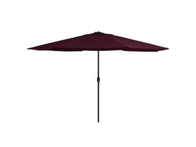 HELLOSHOP26  Parasol d'ext&eacute;rieur avec m&acirc;t en m&eacute;tal 400 cm rouge bordeaux 02_0008266