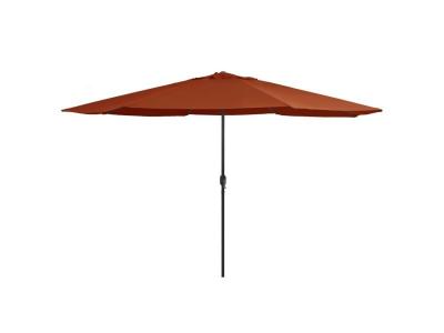 HELLOSHOP26 Parasol d'ext&eacute;rieur avec m&acirc;t en m&eacute;tal 400 cm terre cuite 02_0008268