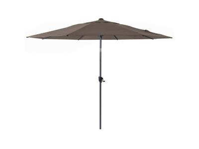 PROLOISIRS Parasol rond en aluminium 3m Castries Gris et taupe Gris Et Taupe
