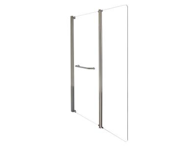 ONDEE - Pare-baignoire SANDRA 2V - Paroi 120x140x0,4cm - Verre tremp&eacute; - Finition chrom&eacute;