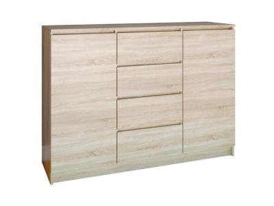 PARME - Commode style moderne chambre/salon/bureau - 120x40x97 - Sonoma