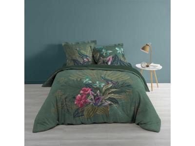 DOUCEUR D INTERIEUR Parure 3 p. 240 x 220 cm imprime 57 fils dessin place mambassa 1643555-sans