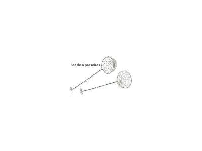 GENERIQUE Kela 77924 lot de 4 passoires &agrave; fondue, acier inoxydable