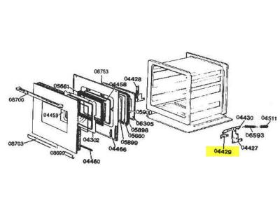 ROSIERES Patte Inferieure Dr/ga Rep 04429 Pour Four  - 93593630