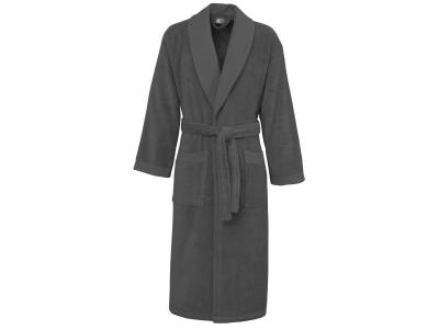 SENSEI MAISON Peignoir de bain mixte col ch&acirc;le anthracite xl