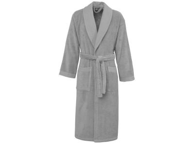 SENSEI MAISON Peignoir de bain mixte col ch&acirc;le Gris Perle L