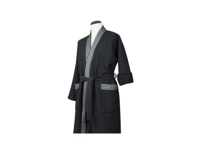 VENT DU SUD Peignoir kimono en coton nid d'abeille taille S-M PHENIX anthracite, par Vend du Sud