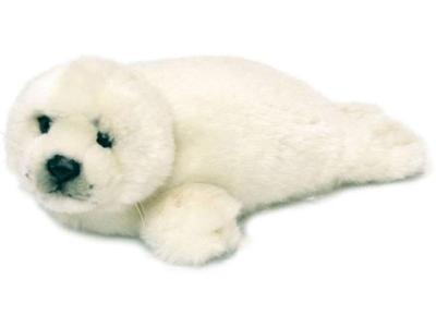 WWF  - Peluche B&eacute;b&eacute; Phoque - Douce et Souple - Couleur Cr&egrave;me - Normes CE - Hauteur 24 cm