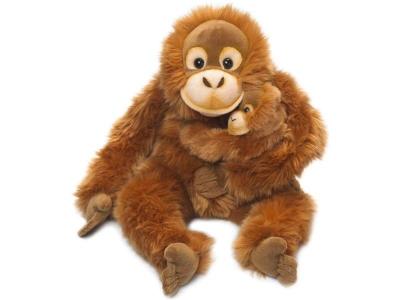 WWF  - 15191007 - Peluche - Maman Orang Outang Avec B&eacute;b&eacute; - 25 Cm