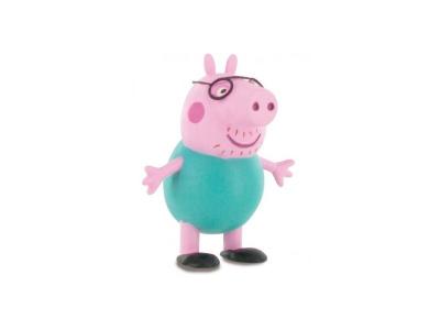COMANSI  jouer le personnage Peppa Pig: Daddy Pig 6 cm rose