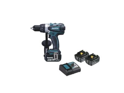MAKITA  - Perceuse visseuse 18 v Li-Ion 5 Ah &oslash; 13 mm 3 batteries, chargeur, coffret - DDF458RT3J