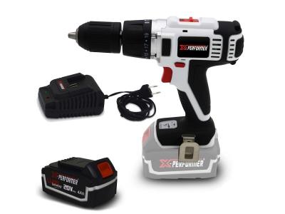 X PERFORMER Perceuse visseuse percussion 20V LITHIUM XP2CID20LI - Mandrin Auto + Batterie 4 Ah et chargeur inclus