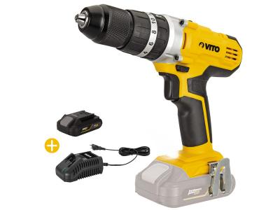 VITO Perceuse sans fil 20V + Batterie Lithium 2AH + Chargeur Rapide  EGO LI