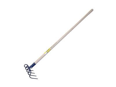 OUTILS PERRIN Croc &agrave; fumier 5 dents douille invers&eacute;e manche pomme 135