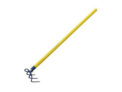 OUTILS PERRIN Croc &agrave; fumier &agrave; douille 4 dents 21 cm manche compo tube 115