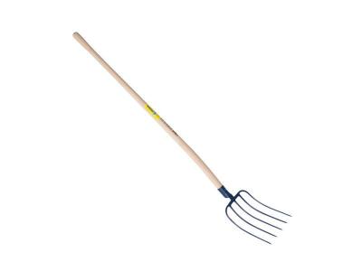 OUTILS PERRIN Fourche fumier &agrave; douille 5 dents 29 cm manche pomme - 