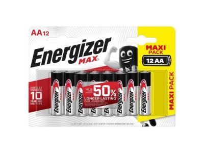 ENERGIZER Piles Alcalines  Max AA/LR6, pack de 12 