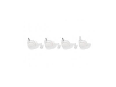PINOLINO Jeu de roulettes de lit avec chevilles, blanc - blanc - 