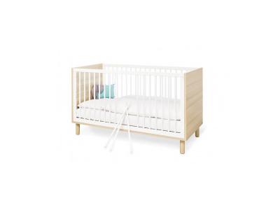 PINOLINO  Ensemble lit b&eacute;b&eacute; commode &agrave; langer Flow blanc/naturel