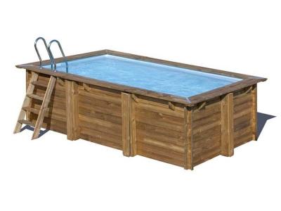 GRE Piscine bois marbella 4,27 x 2,77 x 1,19 m - sunbay