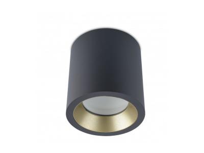 GENERIQUE Plafonnier Led 3000k Cosmos, aluminium et verre, gris urbain
