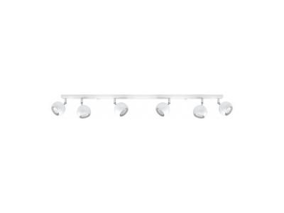 SOLLUX LIGHTING Plafonnier OCULARE acier blanc 6 ampoules