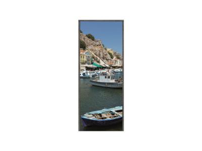 PLAGE Sticker Adh&eacute;sif de porte Ondoor- Port de peche - 204 x 83 cm