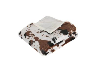 ATMOSPHERA  Cr&eacute;ateur d'int&eacute;rieur - Plaid D&eacute;co ""Vache"" 130x160cm Naturel