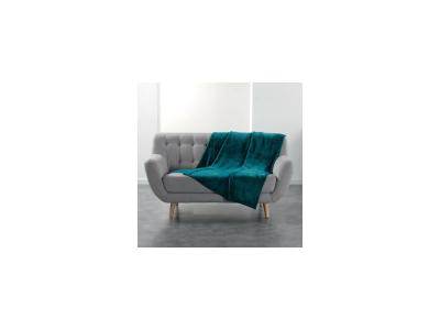 DOUCEUR D INTERIEUR Douceur D'int&eacute;rieur - Plaid flanelle - 125 x 150 cm - Bleu