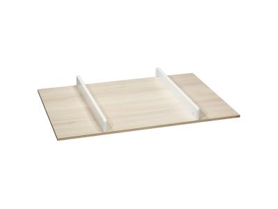 SAUTHON Plan &agrave; langer pour grande commode happy - blanc et bois