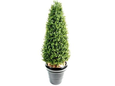 PEGANE Plante artificielle haute gamme Sp&eacute;cial ext&eacute;rieur / Buis Topiaire coloris vert - Dim : H.130 x L.50 cm 