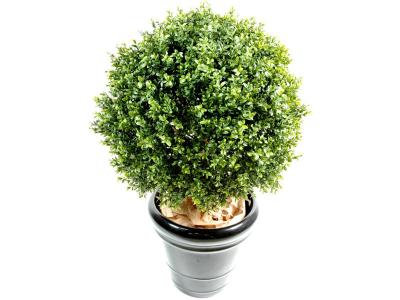 PEGANE Plante artificielle haute gamme Sp&eacute;cial ext&eacute;rieur / Buis boule artificiel - Dim : H.45 x D.30 cm