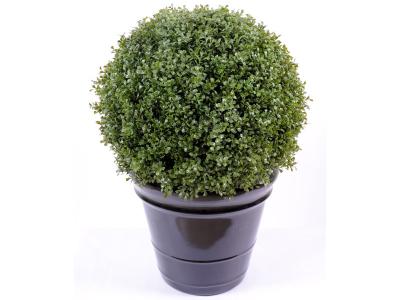 PEGANE Plante artificielle haute gamme Sp&eacute;cial ext&eacute;rieur / Buis boule artificiel - Dim : H.79 x D.55 cm