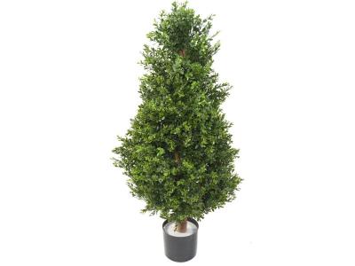 PEGANE Plante artificielle haute gamme Sp&eacute;cial ext&eacute;rieur / Buis topiaire UV Artificiel - Dim : 155 x 60 cm