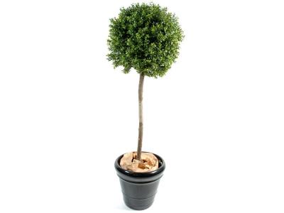PEGANE Plante artificielle haute gamme Sp&eacute;cial ext&eacute;rieur / Buis boule coloris vert - Dim : H.140 x D.50 cm